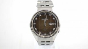 ◆ 1円 ～ SEIKO / セイコー 5ACTUS メンズ腕時計 6106-7690 自動巻き カットガラス　グラデーション文字盤 ブラウン 146786