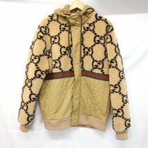 ◆ 美品 GUCCI / グッチ 706419 XJETL GGジャガードジャケット アウター サイズ：M ベージュ 145516_画像1