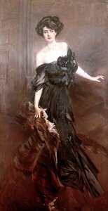 模写油絵　Boldini_ネミドフの令嬢　MA2555　ユーラシアアート