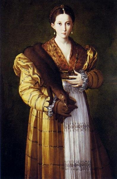 Cuadro al óleo Parmigianino_Retrato de una mujer joven MA1148 Arte Eurasia, Cuadro, Pintura al óleo, Retratos