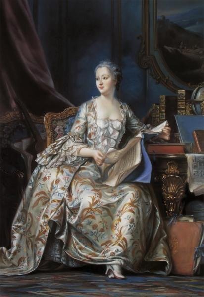 Reproducción de pintura al óleo de Madame de Pompadour de La Tour MA209 Eurasia Art, Cuadro, Pintura al óleo, Retratos