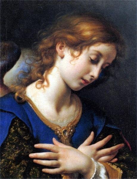 Reproducción pintura al óleo Carlo Dolci_ Profecía MA1335 Arte euroasiático, cuadro, pintura al óleo, retrato