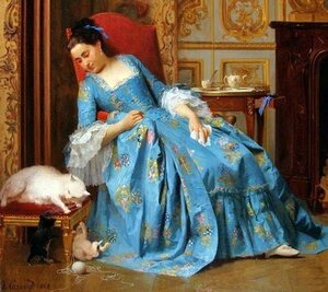 模写油絵　Caraud_毛糸のボール　MA1581　絵画制作専門ユーラシアアート