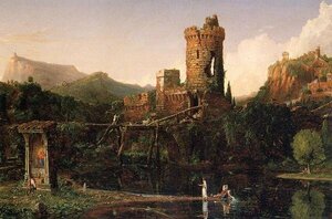 模写油絵　Thomas Cole_古代イタリアの風景　MA1000　ユーラシアアート