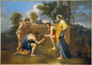 Art hand Auction استنساخ اللوحة الزيتية Poussin_ Arcadian Shepherds MA3038 Eurasia Art, تلوين, طلاء زيتي, صور