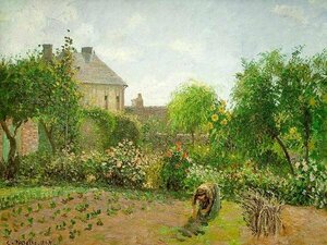 Art hand Auction Reproduktion Ölgemälde Pissarro_Painter's Garden MA897 Eurasische Kunst, Malerei, Ölgemälde, Natur, Landschaftsmalerei