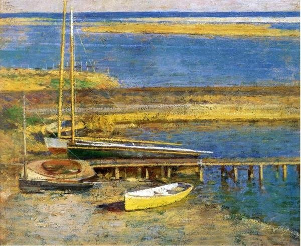 Robinson Theodore_Boat sur terre MA926 Eurasia Art, Peinture, Peinture à l'huile, Nature, Peinture de paysage