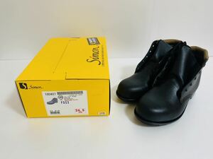 Simonsimon safety shoes FD22 24.5cm cow leather black unused goods EEE 3E exterior box . scratch equipped 