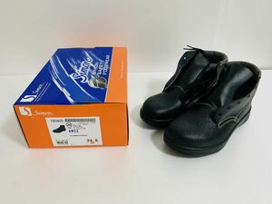 Simonsimon safety shoes AW22 24.5cm cow leather black unused goods EEE 3E exterior box . scratch equipped 