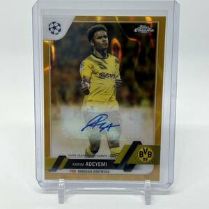 Karim Adeyemi Gold Lava Refractor Auto (1:688) 2022-23 Topps Chrome UEFA Club Competitions Soccer Autograph 直筆サイン