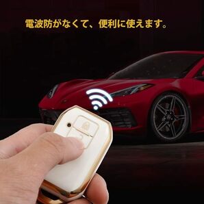 スズキSUZUKI スマートキーケース TPU キーカバー ジムニー スイフト ハスラー ワゴン ソリオ ブラック×ゴールドの画像4