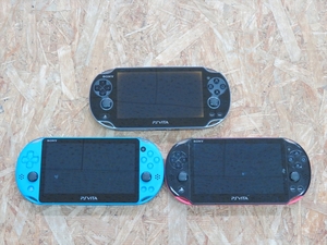 完全ジャンク品 PlayStation Vita 本体のみ 計3台セット PCH-1100/2000 送料無料c2