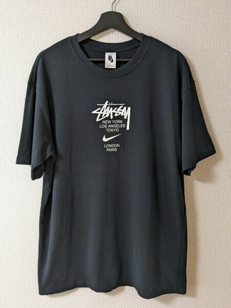 【M】NIKE x STUSSY INTERNATIONAL TEE BLACK DD3342-010 ブラック 黒 Tシャツ