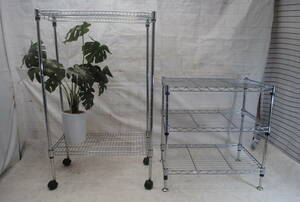 0.292[2 point set ] steel rack Mini size 2 step 3 step free rack storage shelves open rack display Luminous