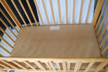 の33.KATOJI　ベビーベッド　木製　床板高さ調節可能　組立式　ベッド下収納　02127　121113FS-0074_画像8