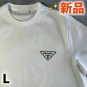 新品正規品 PRADA ロゴプリント Tシャツ UJN656 プラダ L