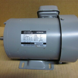 日立 三相200V モーター0.4Kｗ4P中古品 の画像4