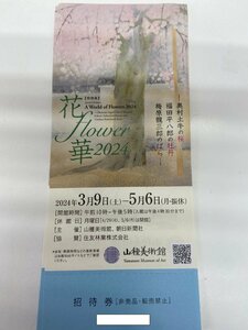 送込☆山種美術館『花 flower 華 2024』 招待券1-2枚