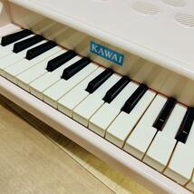 KAWAI ミニピアノ　トイピアノ　ピンキッシュホワイト日本製　カワイ楽器_画像7