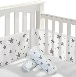 ベビーベッドライナー ベビーベッドカード ベッドバンパー サイドガード 赤ちゃん 新生児 部屋装飾 洗濯可能 取り付け簡単 誕生日