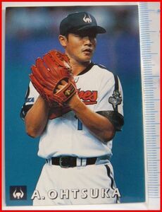 カルビープロ野球カード98年#155【大塚 晶文(近鉄バファローズ)Bu】平成10年1998年チップスおまけ食玩トレーディングカード【中古】送料込