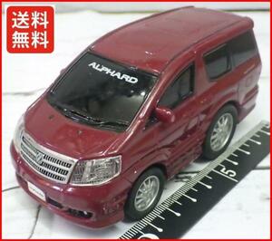 ドライブタウン★トヨタ アルファード赤ワインレッドTOYOTA ALPHARD★プルバックミニカー【中古】送料込