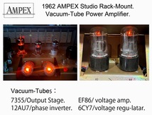 100円スタート！『AMPEX SA10 スタジオモニター・40W 真空管パワーアンプ 2台ペア オーバーホール施工済み　入力プラグ付属』_画像5