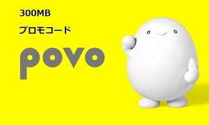 povo2.0 プロモコード 300MB×2 入力期限 24/04/30