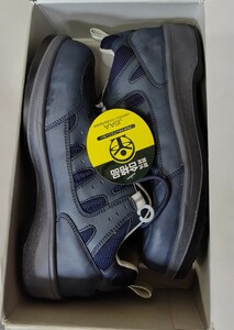 【送料無料】シモン 安全靴 25.5cm 安全作業靴 新品 未使用品 JSAA認定 短靴 プロスニーカー 耐滑 メッシュ 8800 紺 