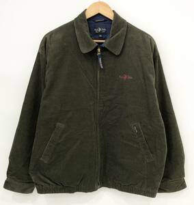 Polo Club コーデュロイ スウィングトップ ブルゾン カーキ 417658 ポロクラブ 古着 SIZE：LL■0415M