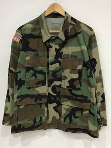 70s US.ARMY カモフラ ミリタリージャケット 米軍 8415-01-084-1654 4050/9404 ウッドランドBDU 古着 ヴィンテージ SIZE：M■0404R