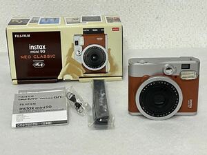 ●FUJIFILM チェキ instax mini90 NEO CLASSIC 富士フイルム ポラロイドカメラ ネオクラシック 動作未確認 ジャンク品の可能性有り 29-12