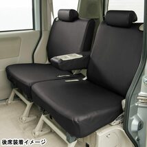 シートカバー スズキ DA64W エブリィワゴン 専用 ブラック レザー 黒 縫製 ソフトレザー DX M4-20 合成皮革 車1台分 セット 445007_画像2