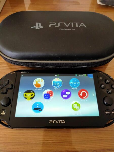 画面キレイ！PSVITA2000 ブラック 本体・おまけケース、ソフト付き！動作確認済み！