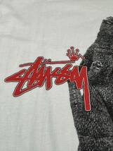 57 ゴジラ stussy Tシャツ 古着 ステューシー 90s OLD 紺タグ　USA製　GODZILLA 20240405_画像4