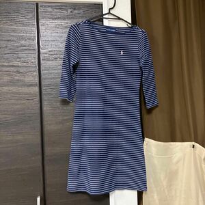 Ralph Laurenラルフローレン160サイズ中古ストレッチありボーダーのワンピース 女の子