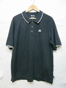 adidas GOLF アディダス ゴルフウエア 鹿の子 半袖 ポロシャツ 吸水速乾 黒 O/XG b14686