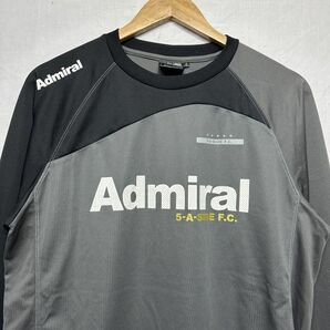 Admiral アドミラル ロング スリーブ 長袖 Tシャツ ロンT グレー スポーツ ウェア サッカー フットサル O b19082の画像2