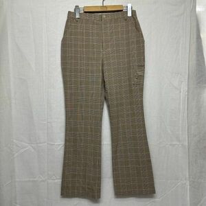 Kolwin コルウィン GOLF ゴルフ ロング パンツ ボトム チェック 茶色系 ブラウン系 レディース 9 b19101