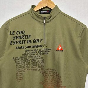 le cop sportif GOLF ルコックスポルティフ ゴルフ ウエア ハーフ ジップ モック ネック ショートスリーブ 半袖 シャツ メンズ M b19176の画像2
