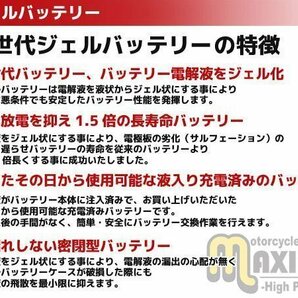 ジェルバッテリー保証付 互換YT12A-BS バンディット1250S GW72A GSX1300R ハヤブサ GW71A GX72A エプシロン250 CJ43Bの画像3