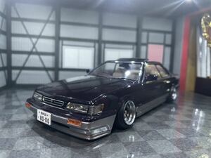 1/24 F31レパード　完成品　深リム　街道レーサー　ヤングオート　旧車　あぶない刑事　シャコタン