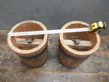 昭和レトロ 鶴瓶 つるべ 木製 古道具 2個セット_画像3