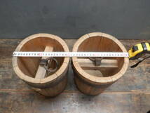 昭和レトロ 鶴瓶 つるべ 木製 古道具 2個セット_画像2
