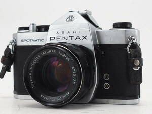 ★訳あり実用品★ ペンタックス PENTAX SP ボディ 55mm 単焦点レンズセット ★絞り、シャッター速度OK! ファインダー汚れ #TA4234