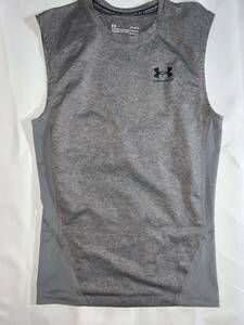 UNDER ARMOUR /アンダーアーマー/L/タンクトップ/ノースリーブ/半袖/グレー/スポーツウェア/練習着/トレーニング/ジム/