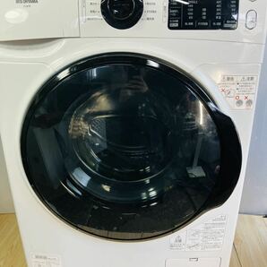 ■2021年製 アイリスオーヤマ ドラム式洗濯機 8.0kg ホワイト FL81R-W 左開き の画像1