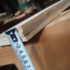 国産 栂 とが No.240402-E 無垢 乾燥材 板（長さ360～380㎜ｘ幅150㎜ｘ厚み8～10㎜）3枚 木材 DIY 棚板 小物作りにの画像6