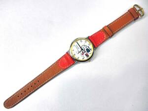  quartz type wristwatch [ Sagawa Express courier kun ] original leather belt / Medama movement. / enterprise goods / Novelty -/ battery replaced 