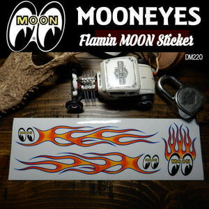 ムーンアイズ MOONEYES Sticker ステッカー Flamin' MOON [DM220]..